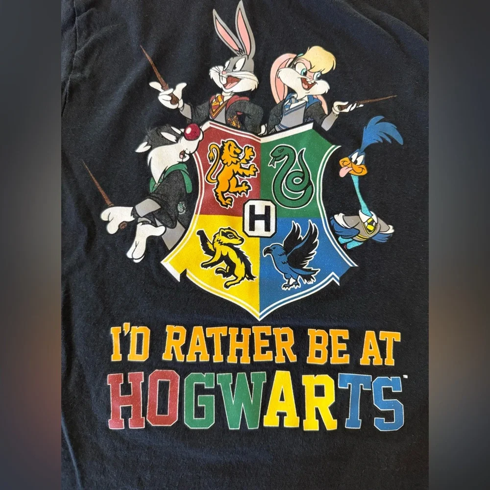 Looney Tunes/Hogwarts Collab Graphic Short Sleeve T-Shirt, Youth Size Small 6/7